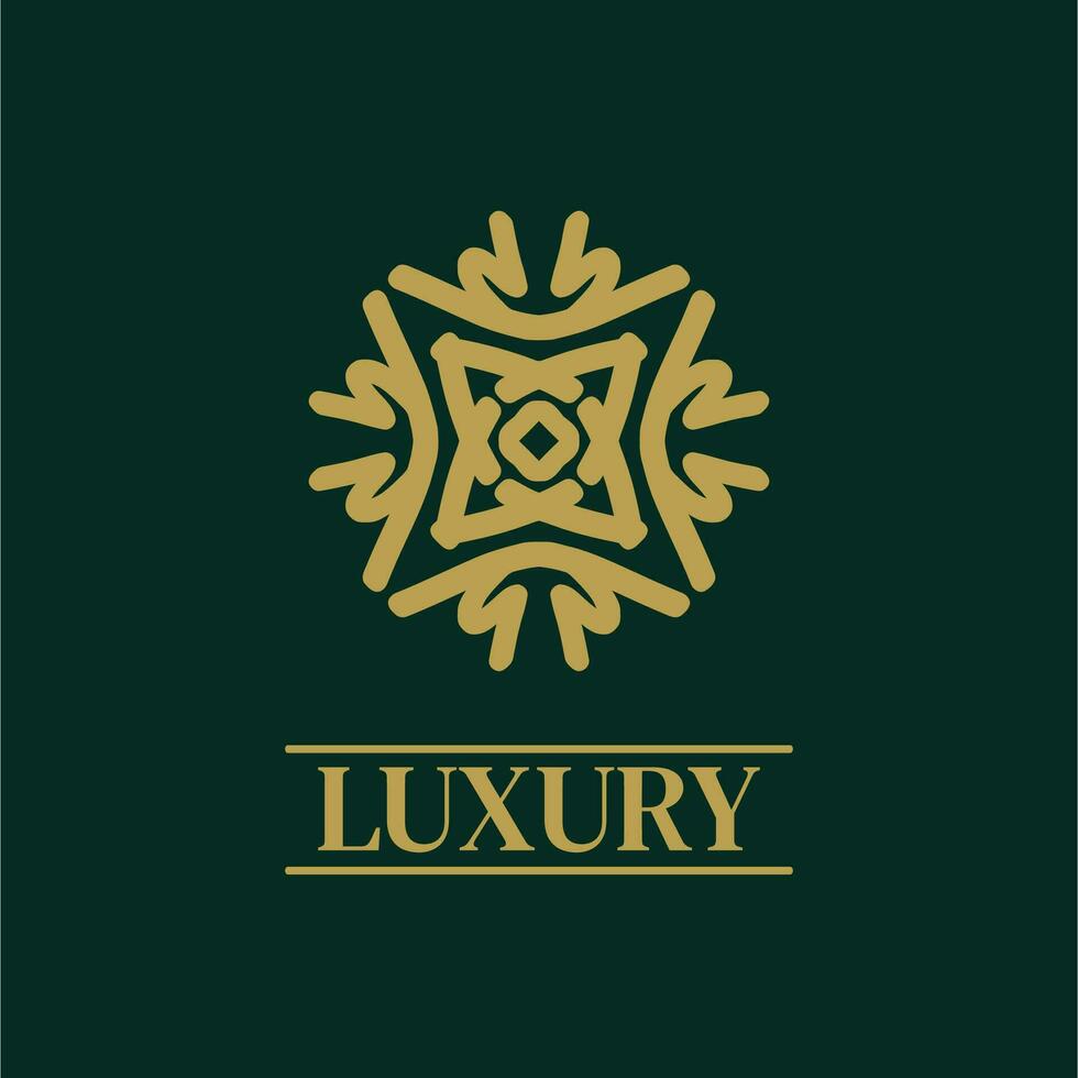 Mandala Geometric ornament logo Elegant premium icon vector design