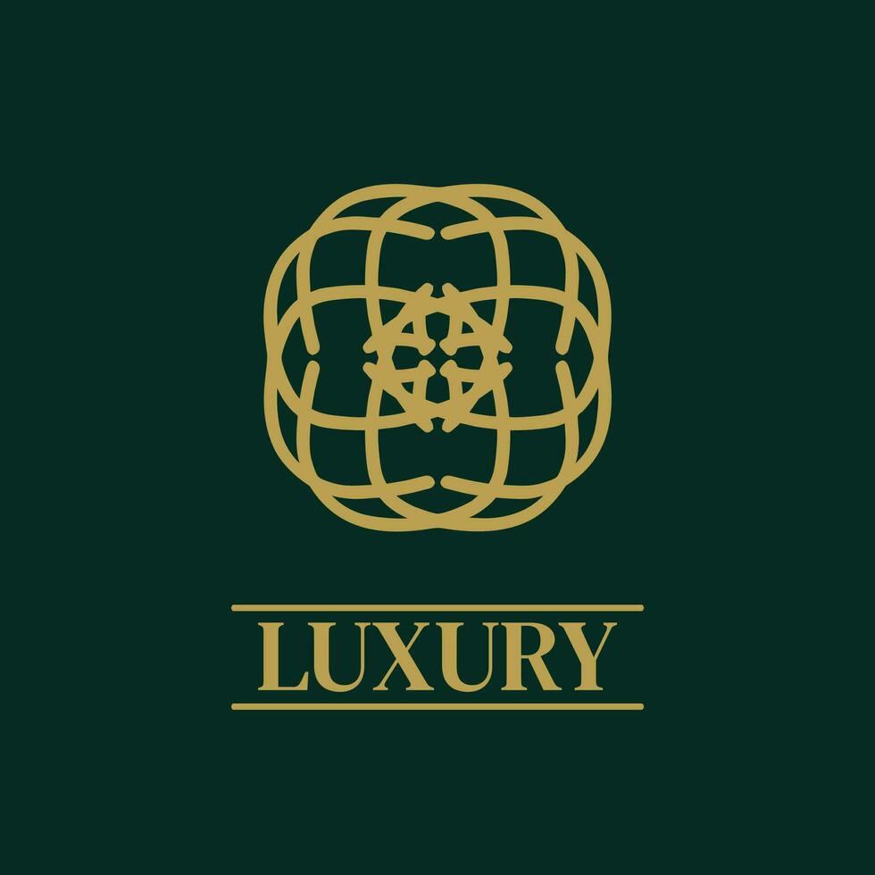 Mandala Geometric ornament logo Elegant premium icon vector design