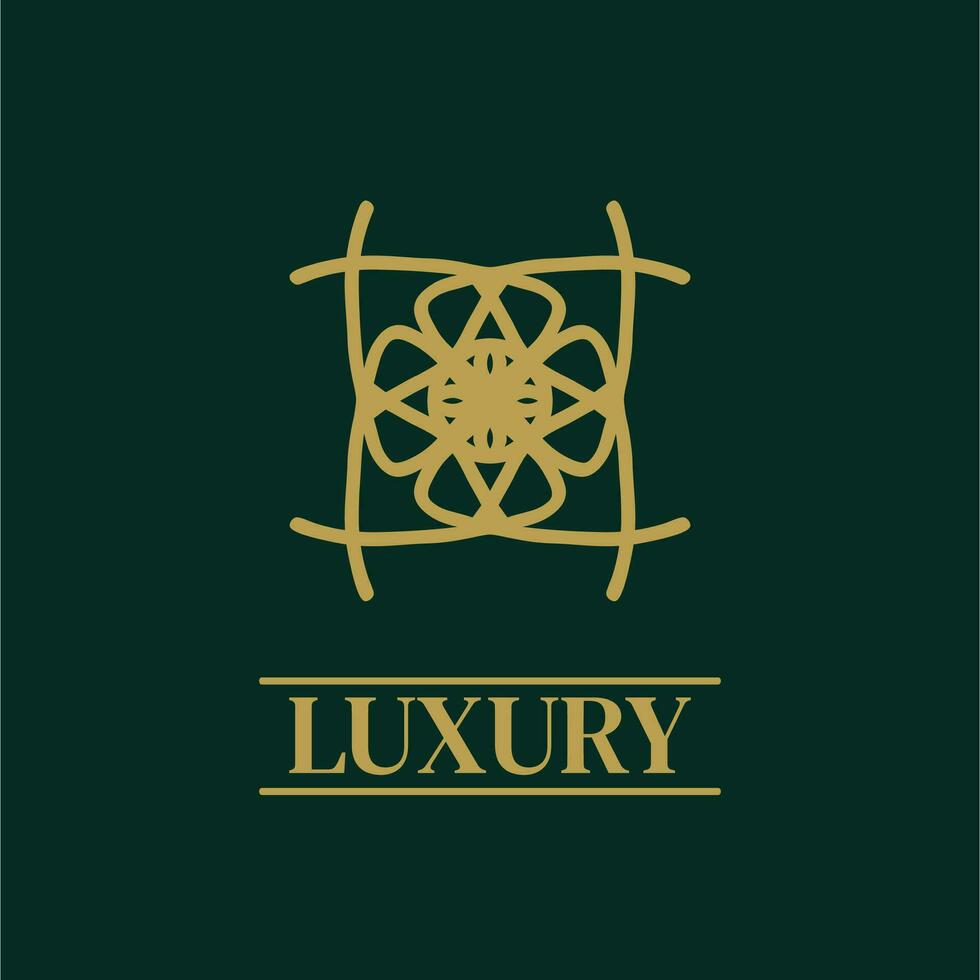 Mandala Geometric ornament logo Elegant premium icon vector design