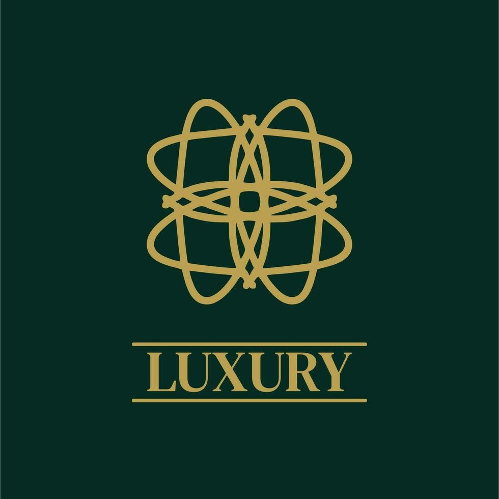 Mandala Geometric ornament logo Elegant premium icon vector design