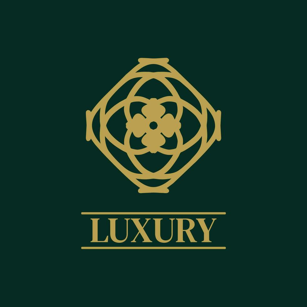 Mandala Geometric ornament logo Elegant premium icon vector design