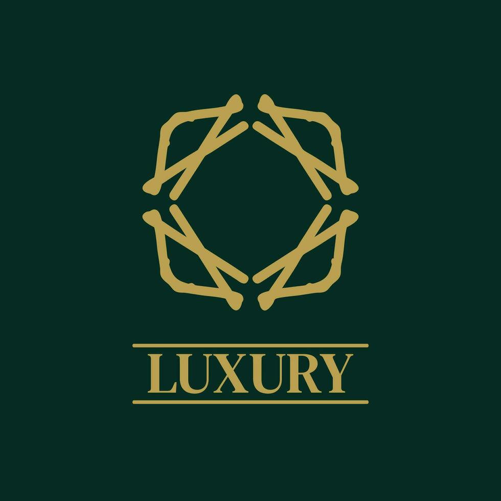 Mandala Geometric ornament logo Elegant premium icon vector design