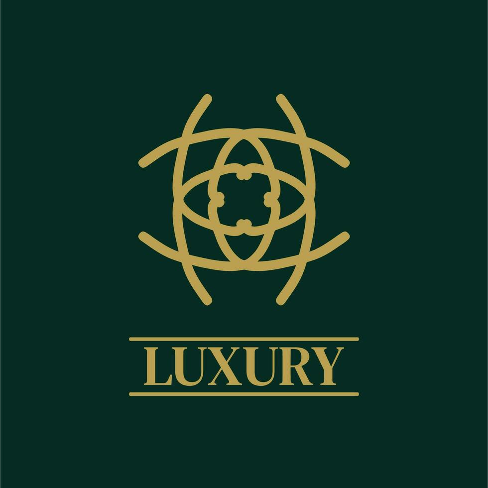 Mandala Geometric ornament logo Elegant premium icon vector design