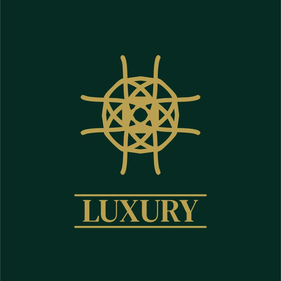 Mandala Geometric ornament logo Elegant premium icon vector design
