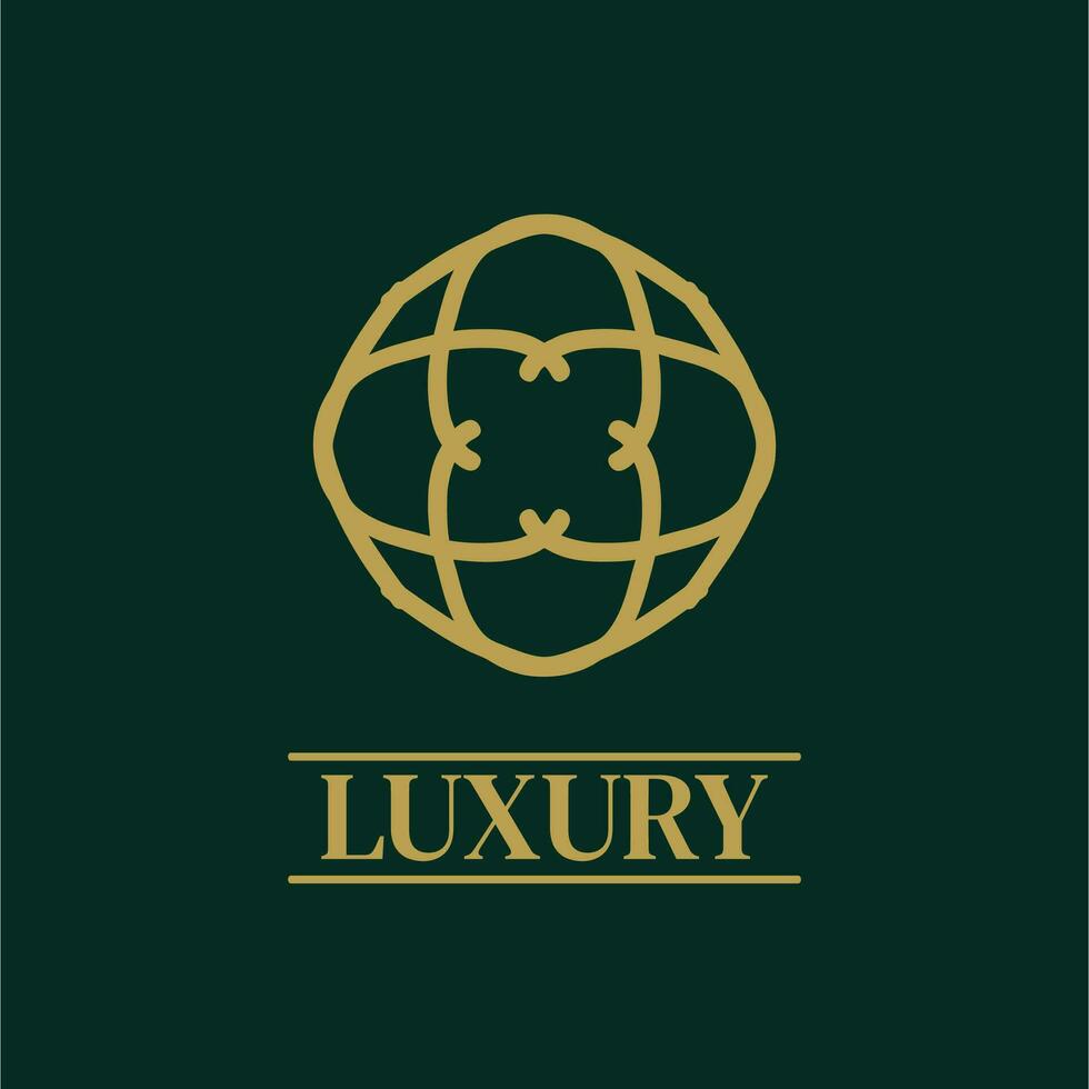 Mandala Geometric ornament logo Elegant premium icon vector design