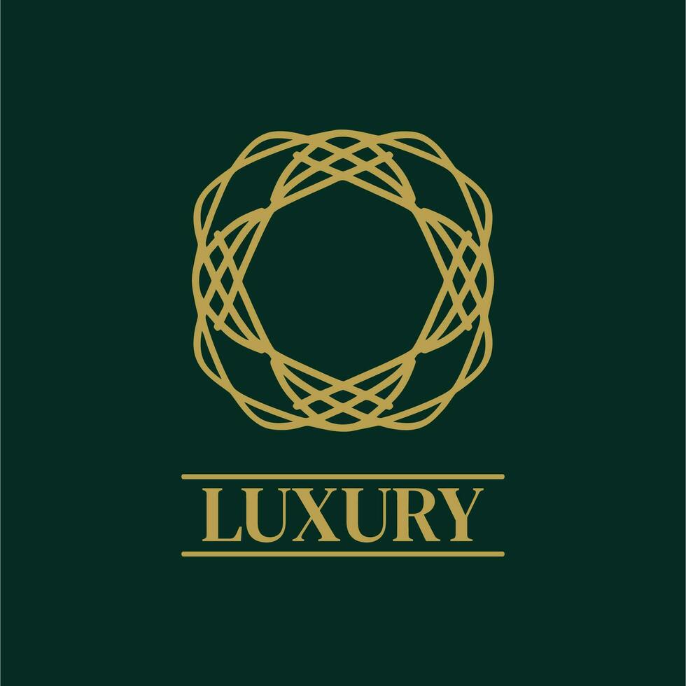 Mandala Geometric ornament logo Elegant premium icon vector design