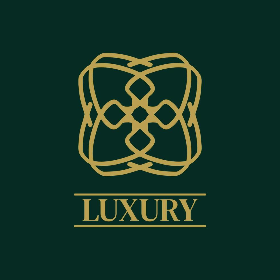 Mandala Geometric ornament logo Elegant premium icon vector design