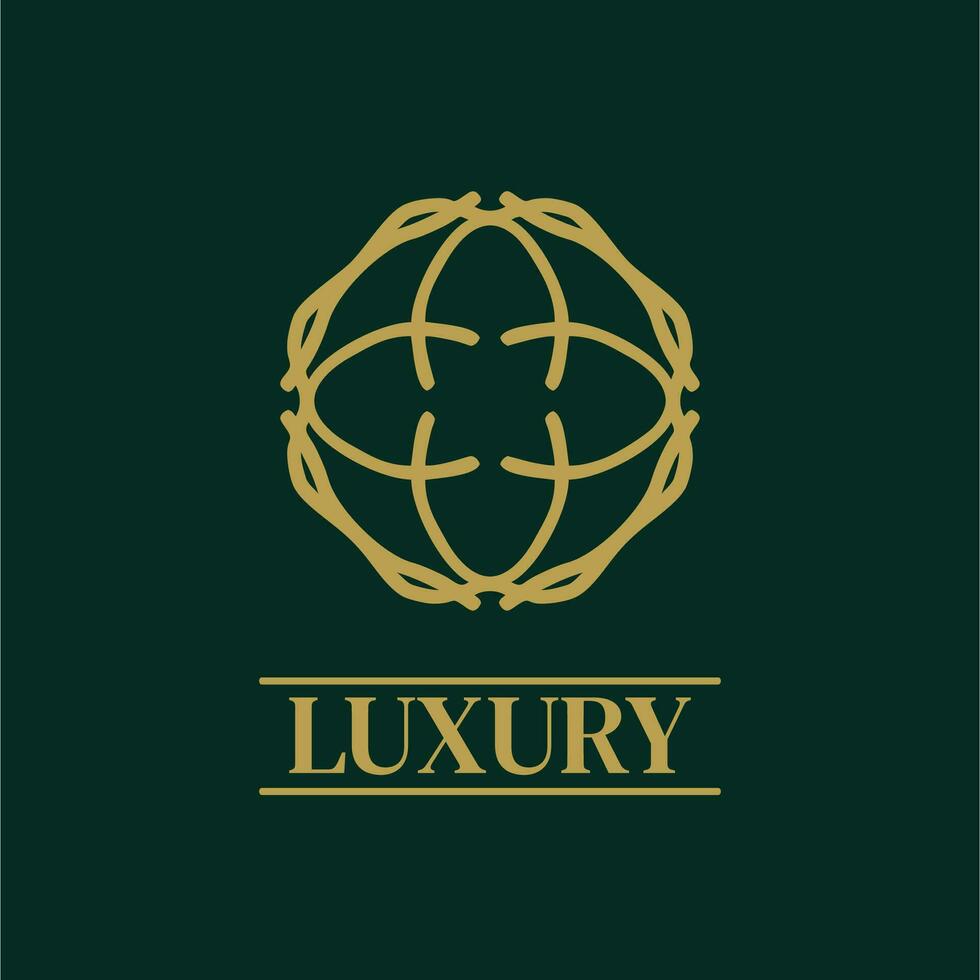 Mandala Geometric ornament logo Elegant premium icon vector design