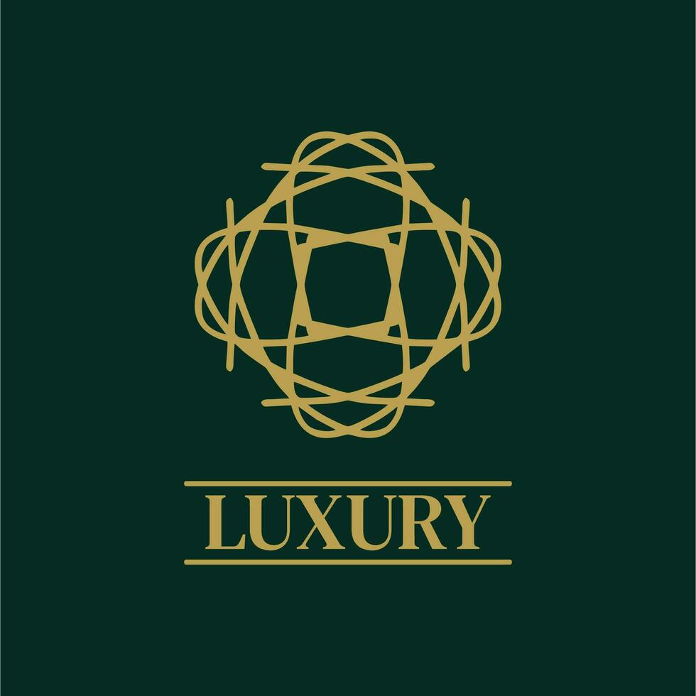 Mandala Geometric ornament logo Elegant premium icon vector design
