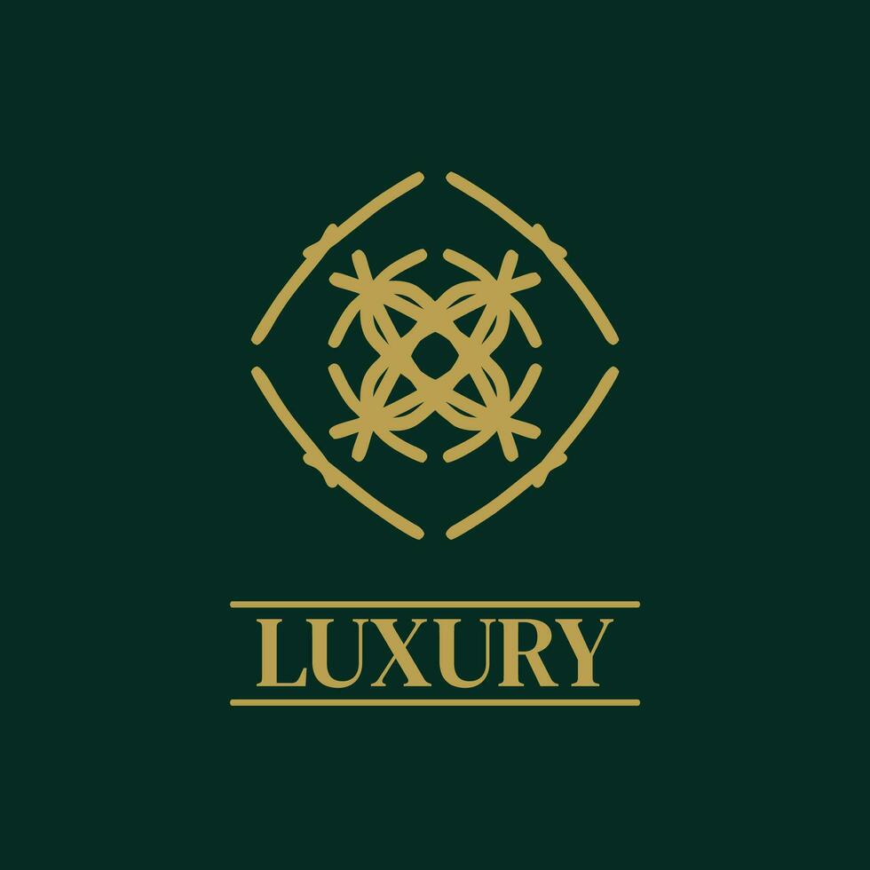 Mandala Geometric ornament logo Elegant premium icon vector design