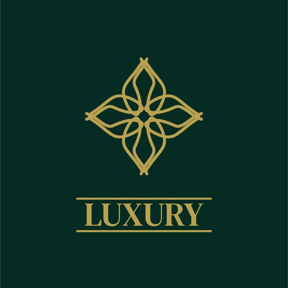 Mandala Geometric ornament logo Elegant premium icon vector design
