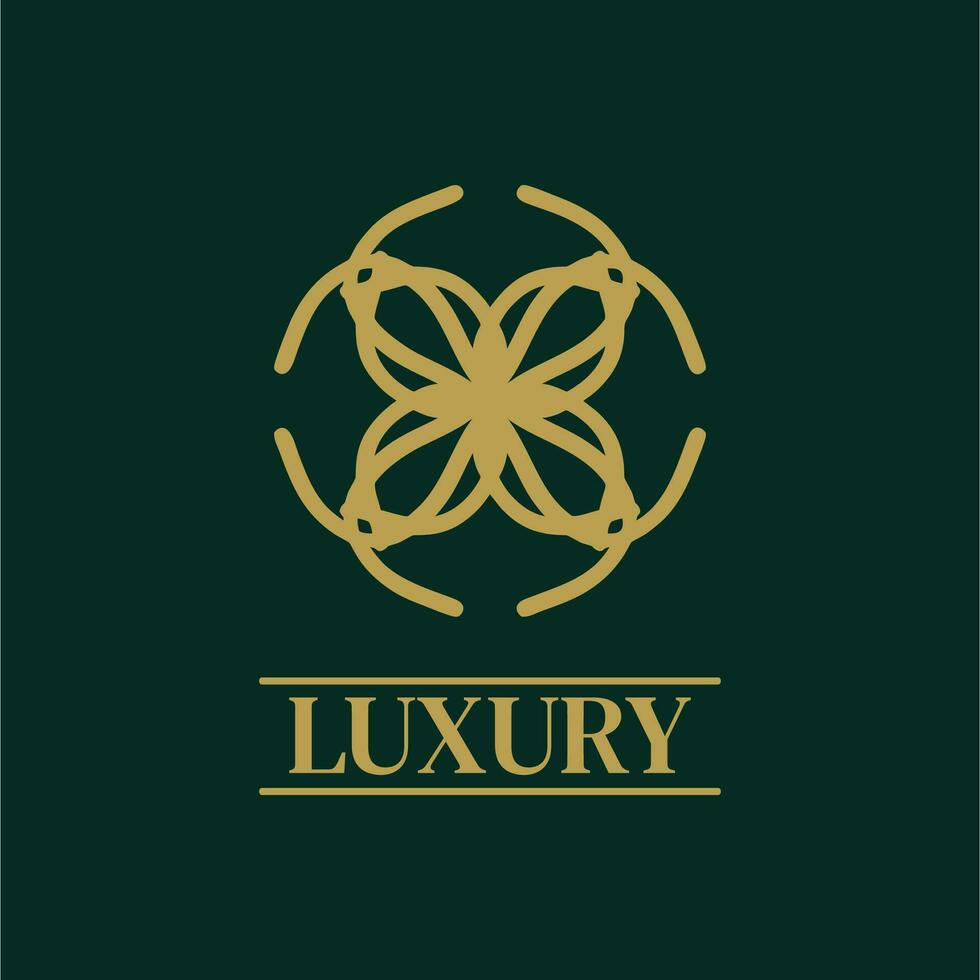 Mandala Geometric ornament logo Elegant premium icon vector design