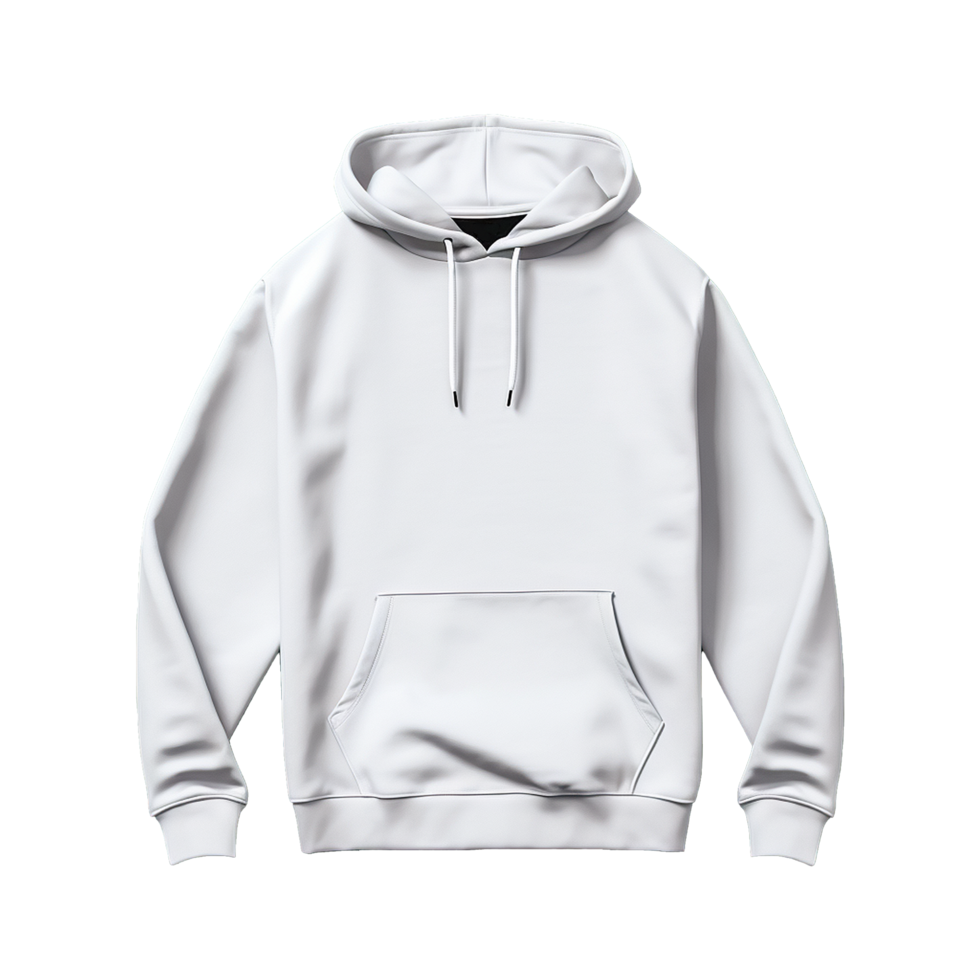 AI generated White hoodie isolated on transparent background png