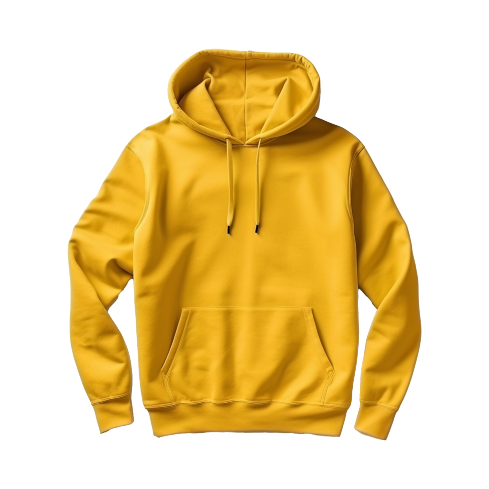 AI generated Yellow hoodie isolated on transparent background png