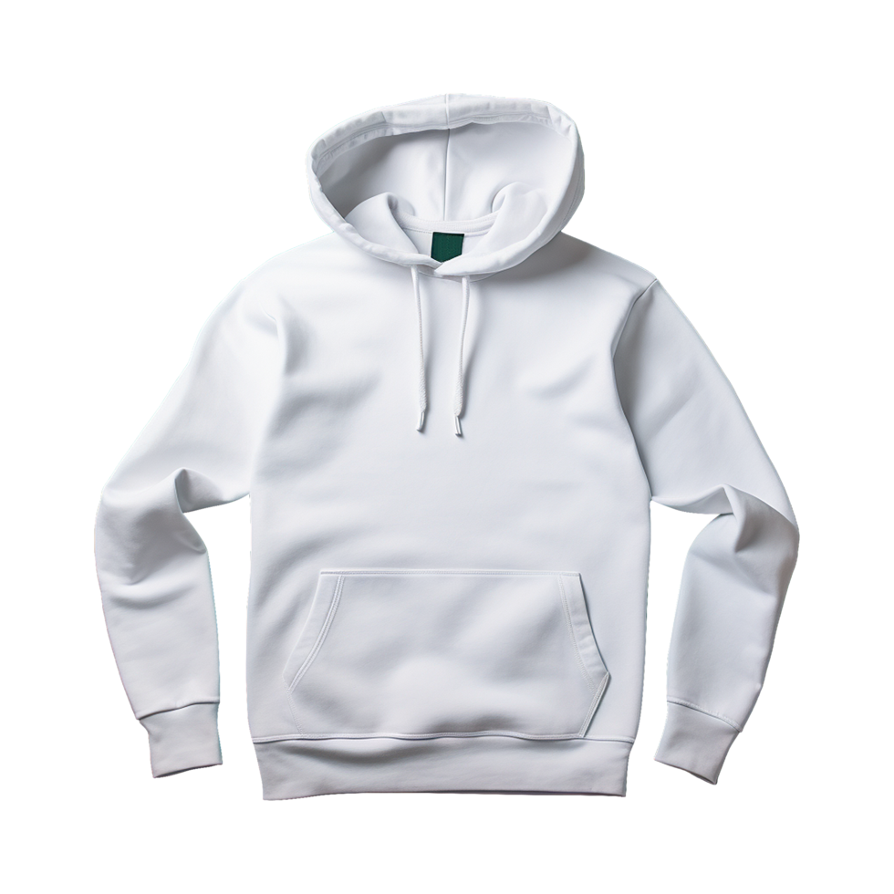 AI generated White hoodie isolated on transparent background png
