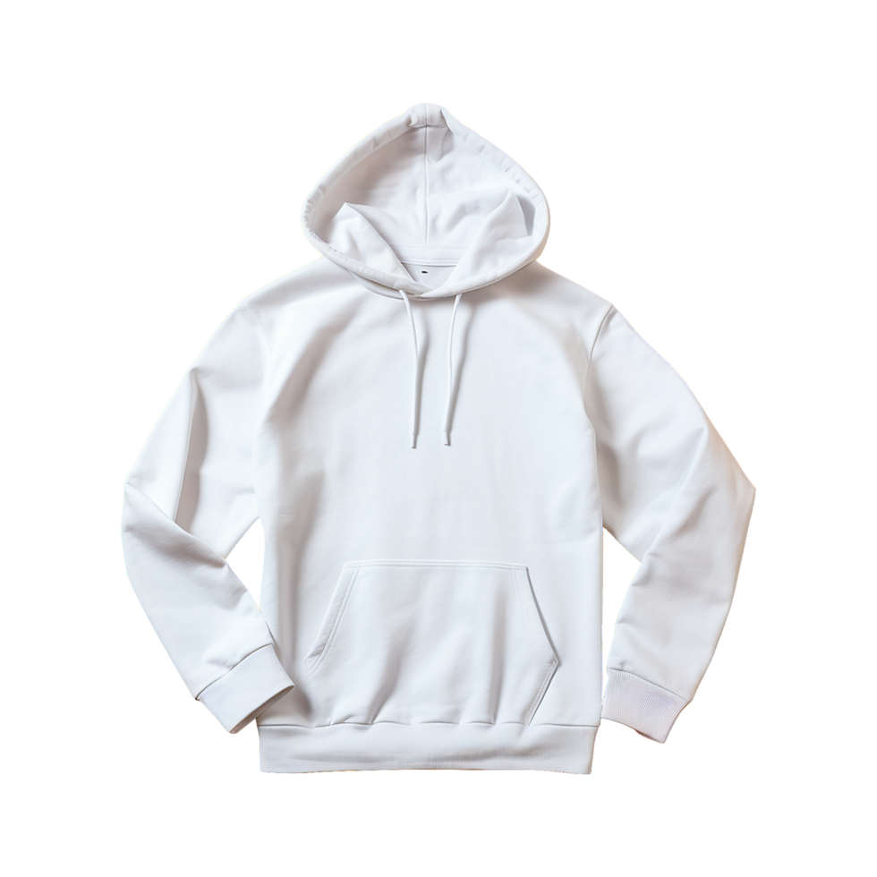 AI generated White hoodie isolated on transparent background png
