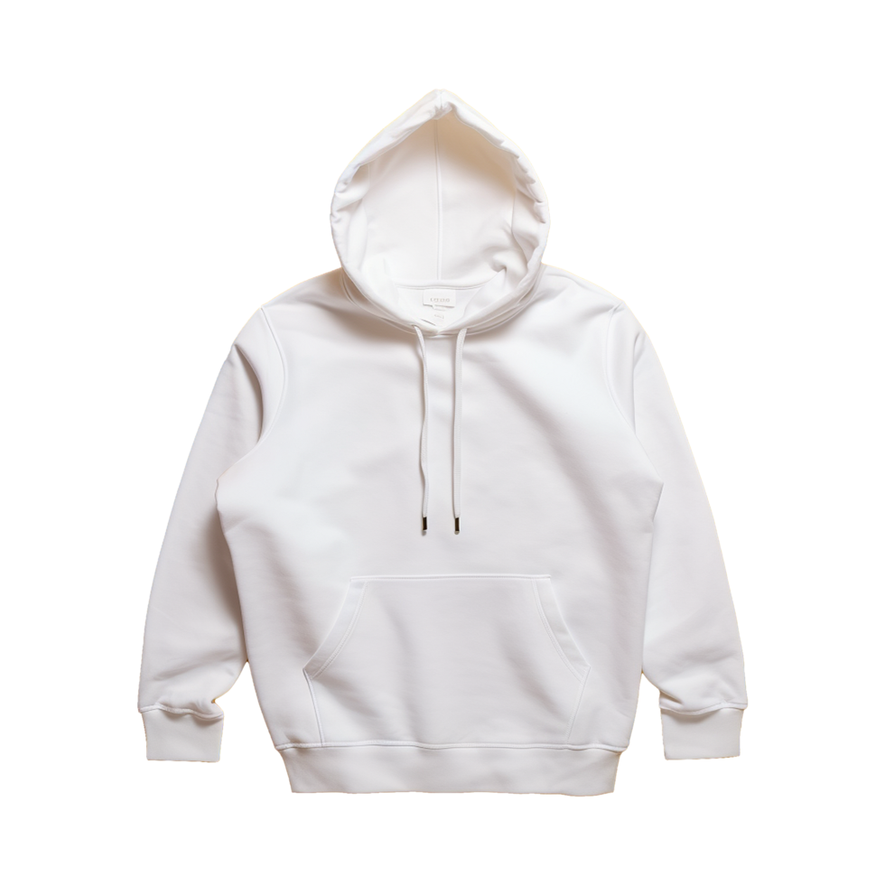 AI generated White hoodie isolated on transparent background png