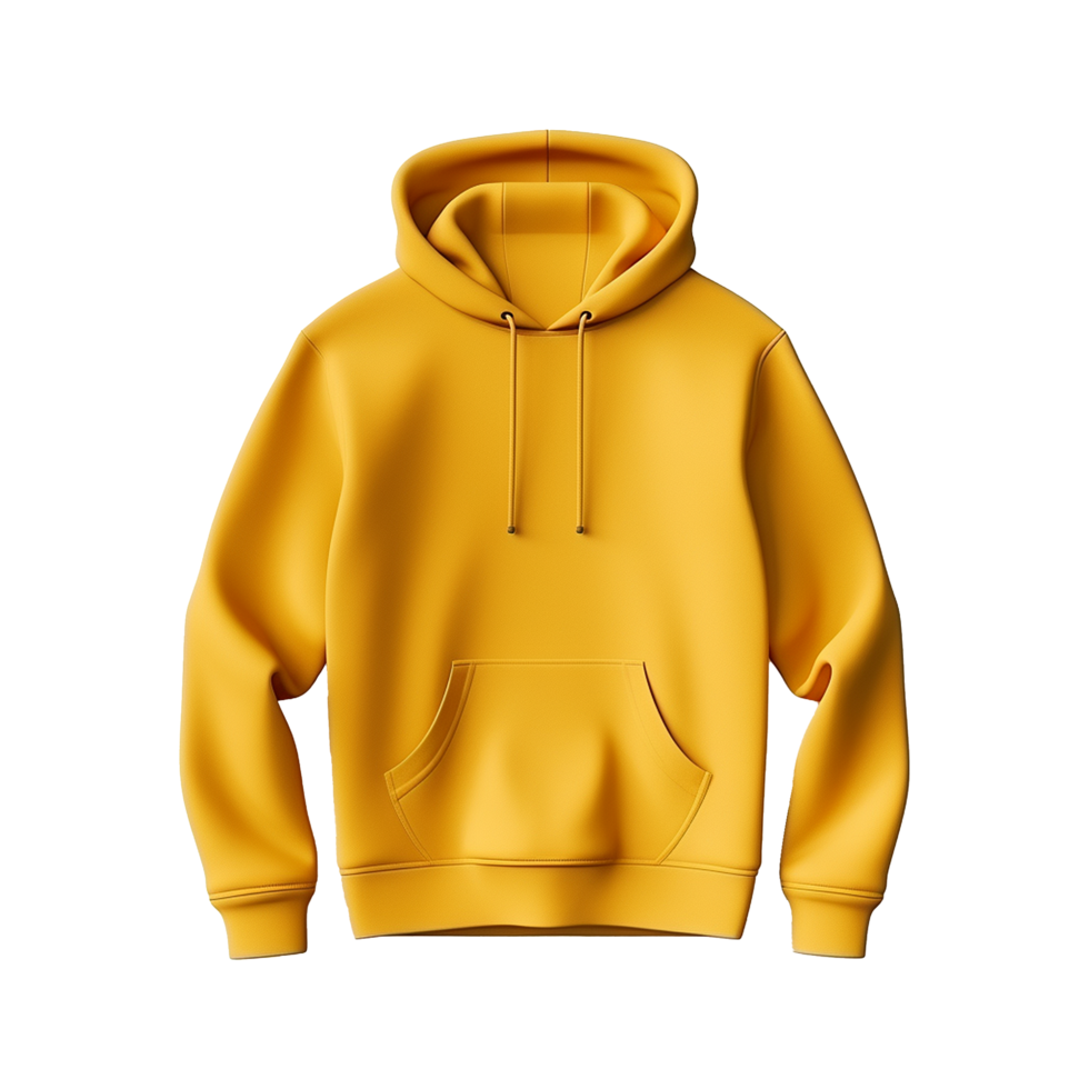 AI generated Yellow hoodie isolated on transparent background png