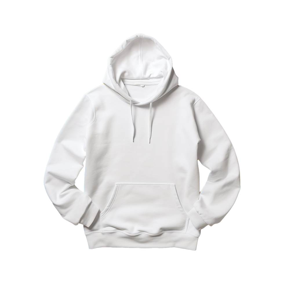 AI generated White hoodie isolated on transparent background png