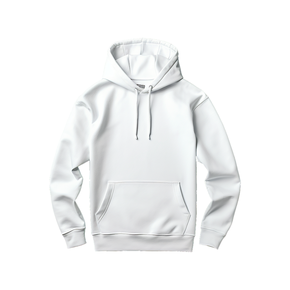 AI generated White hoodie isolated on transparent background png