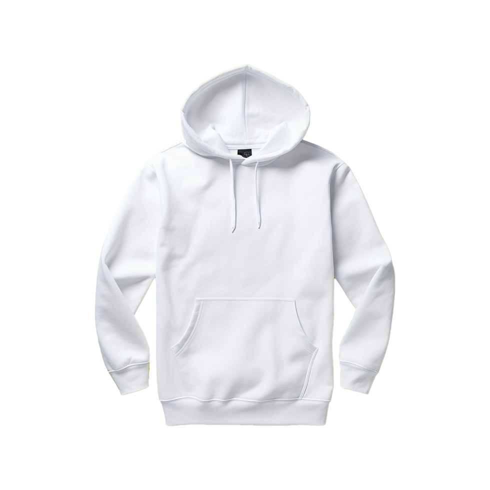 AI generated White hoodie isolated on transparent background png