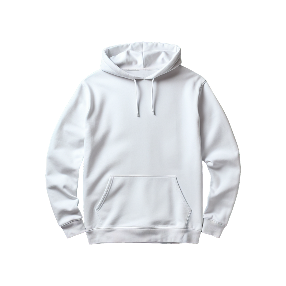 AI generated White hoodie isolated on transparent background png