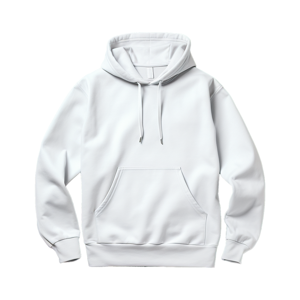 AI generated White hoodie isolated on transparent background png