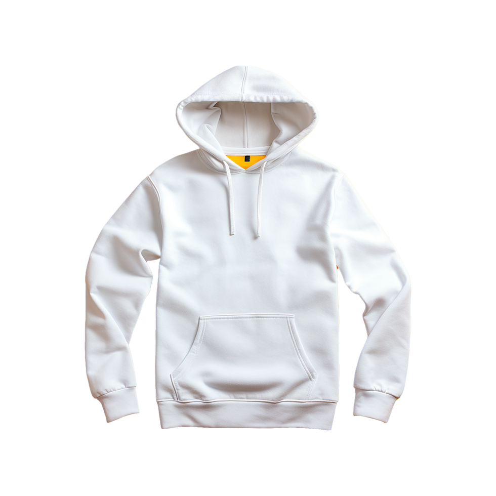 AI generated White hoodie isolated on transparent background png