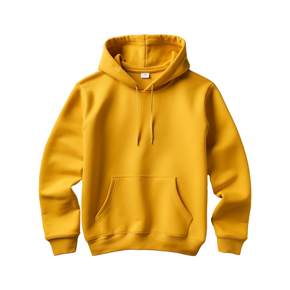 AI generated Yellow hoodie isolated on transparent background png