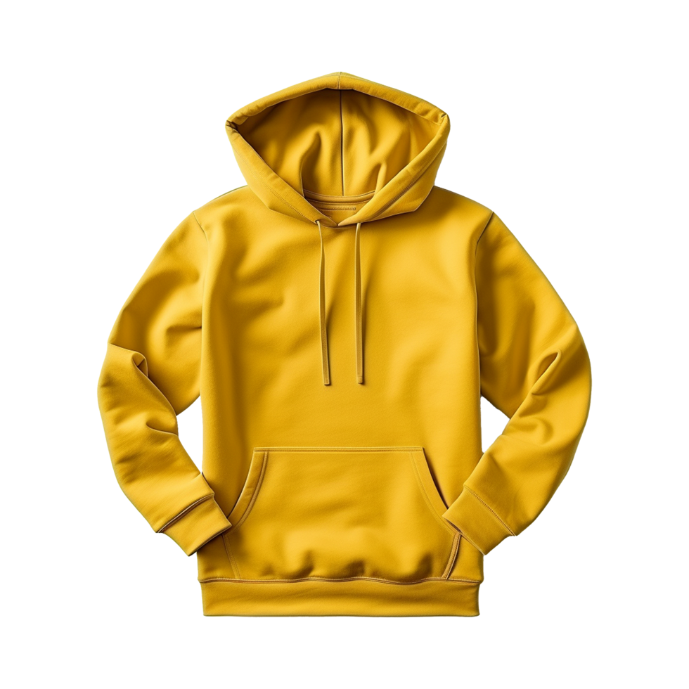 AI generated Yellow hoodie isolated on transparent background png