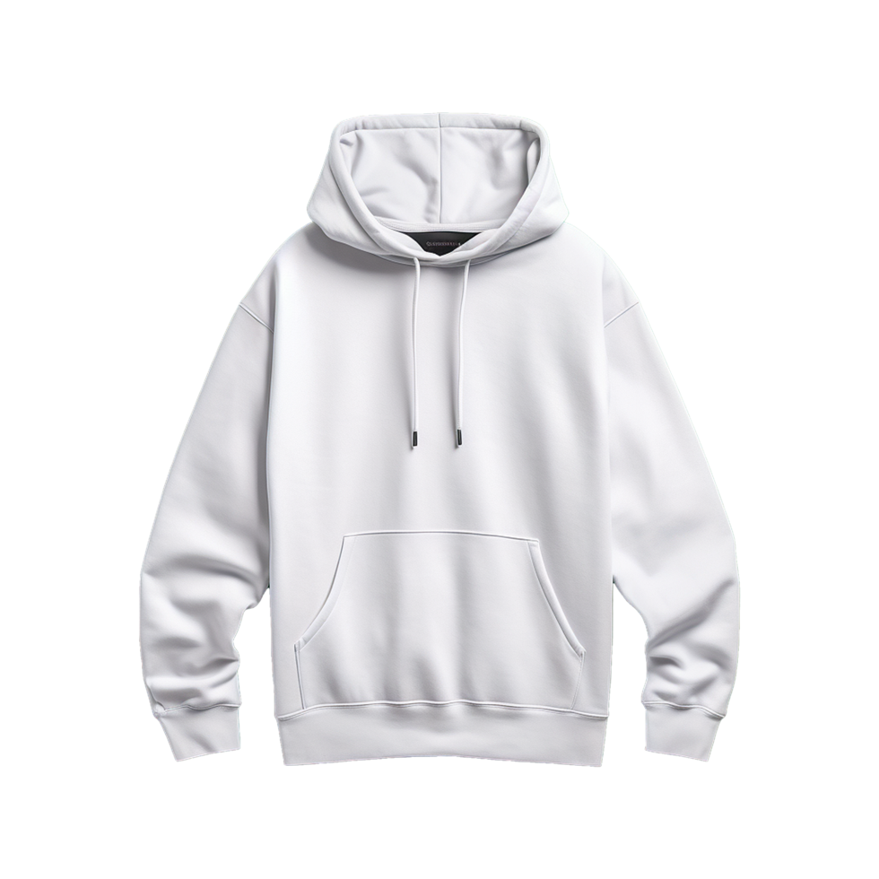 AI generated White hoodie isolated on transparent background png