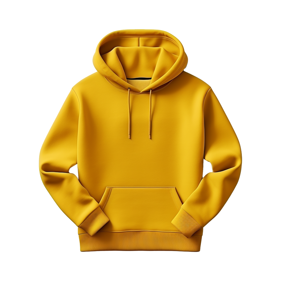 AI generated Yellow hoodie isolated on transparent background png