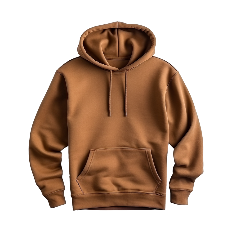 AI generated Brown hoodie isolated on transparent background png