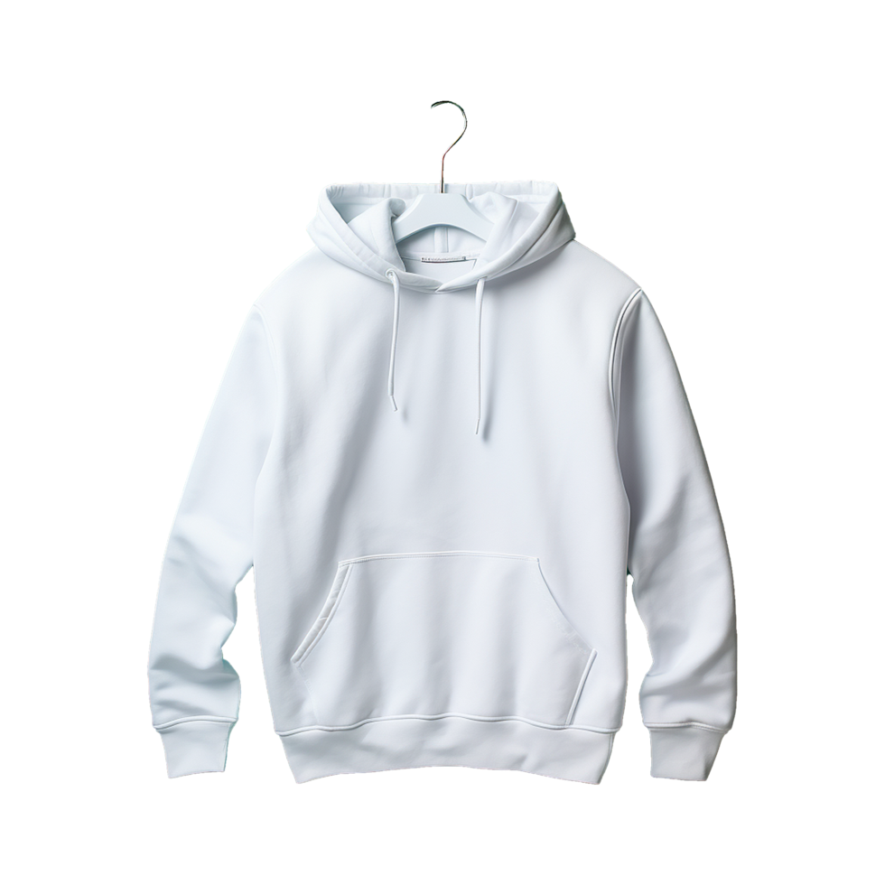 AI generated White hoodie isolated on transparent background png