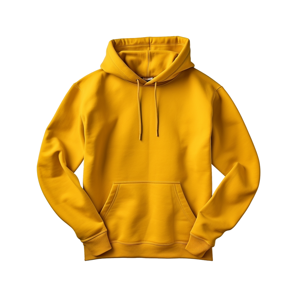 AI generated Yellow hoodie isolated on transparent background png