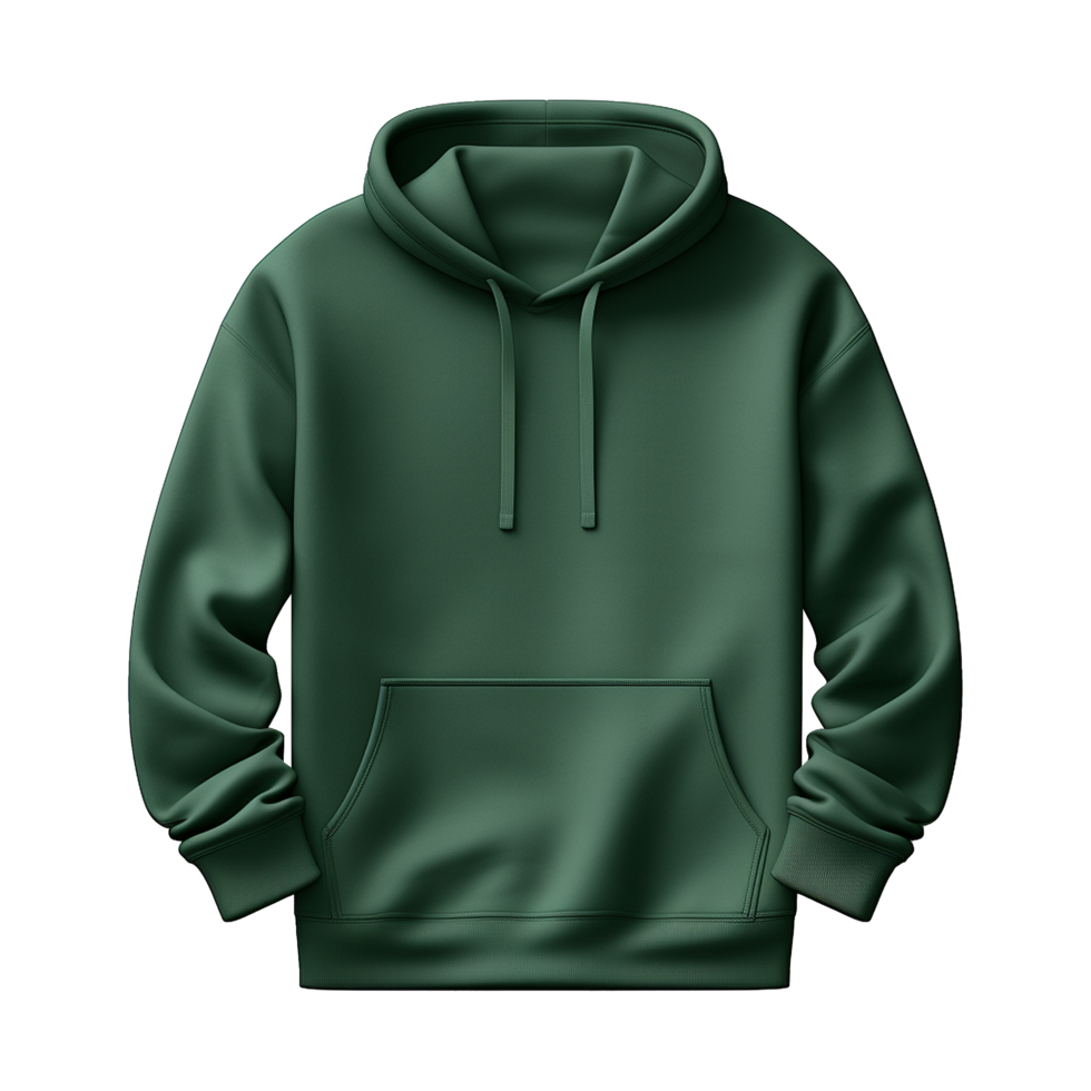 AI generated Green hoodie isolated on transparent background png