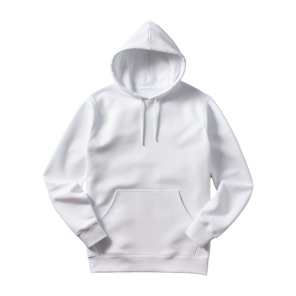 AI generated White hoodie isolated on transparent background png