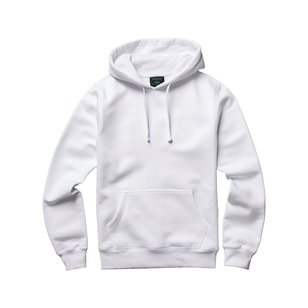AI generated White hoodie isolated on transparent background png