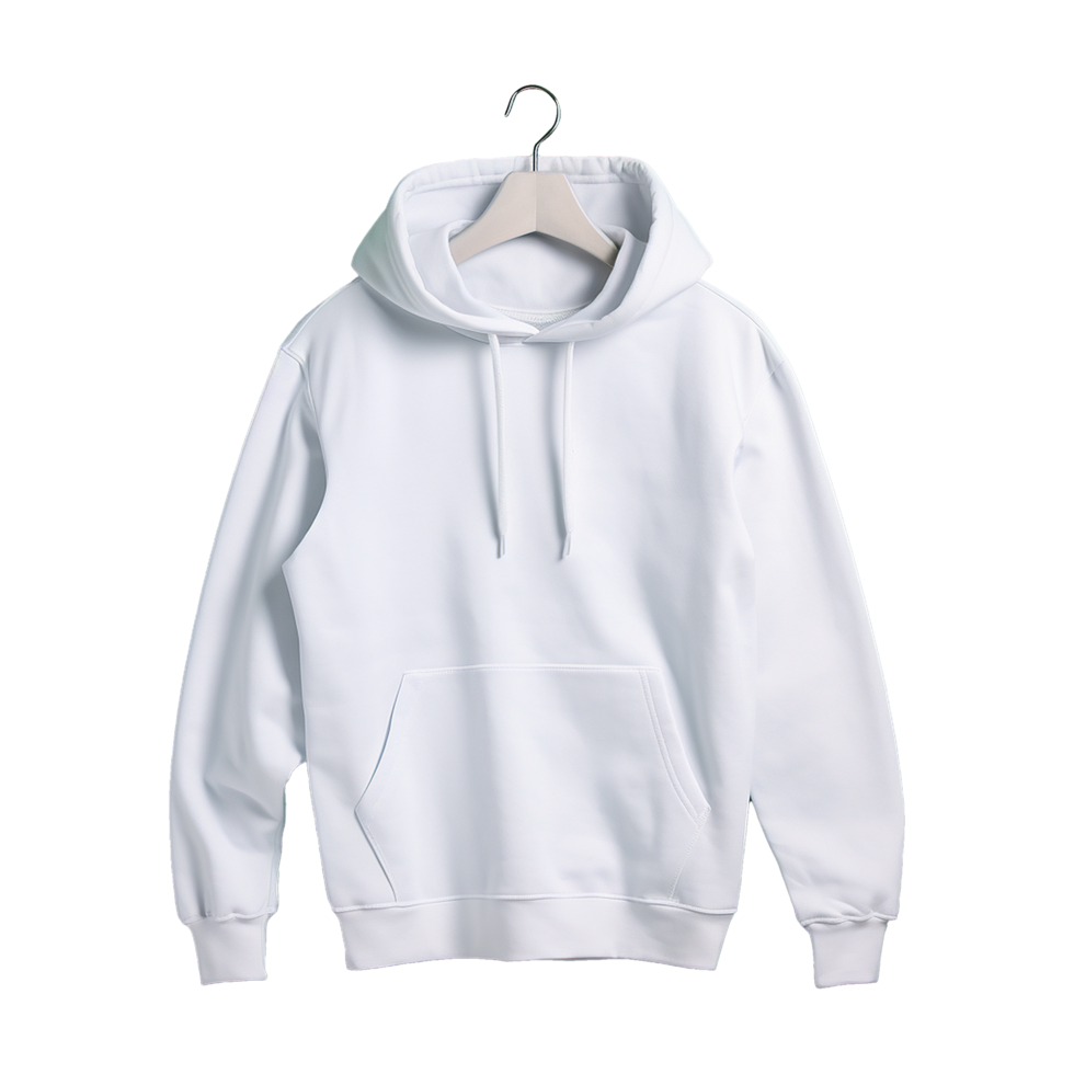 AI generated White hoodie isolated on transparent background png