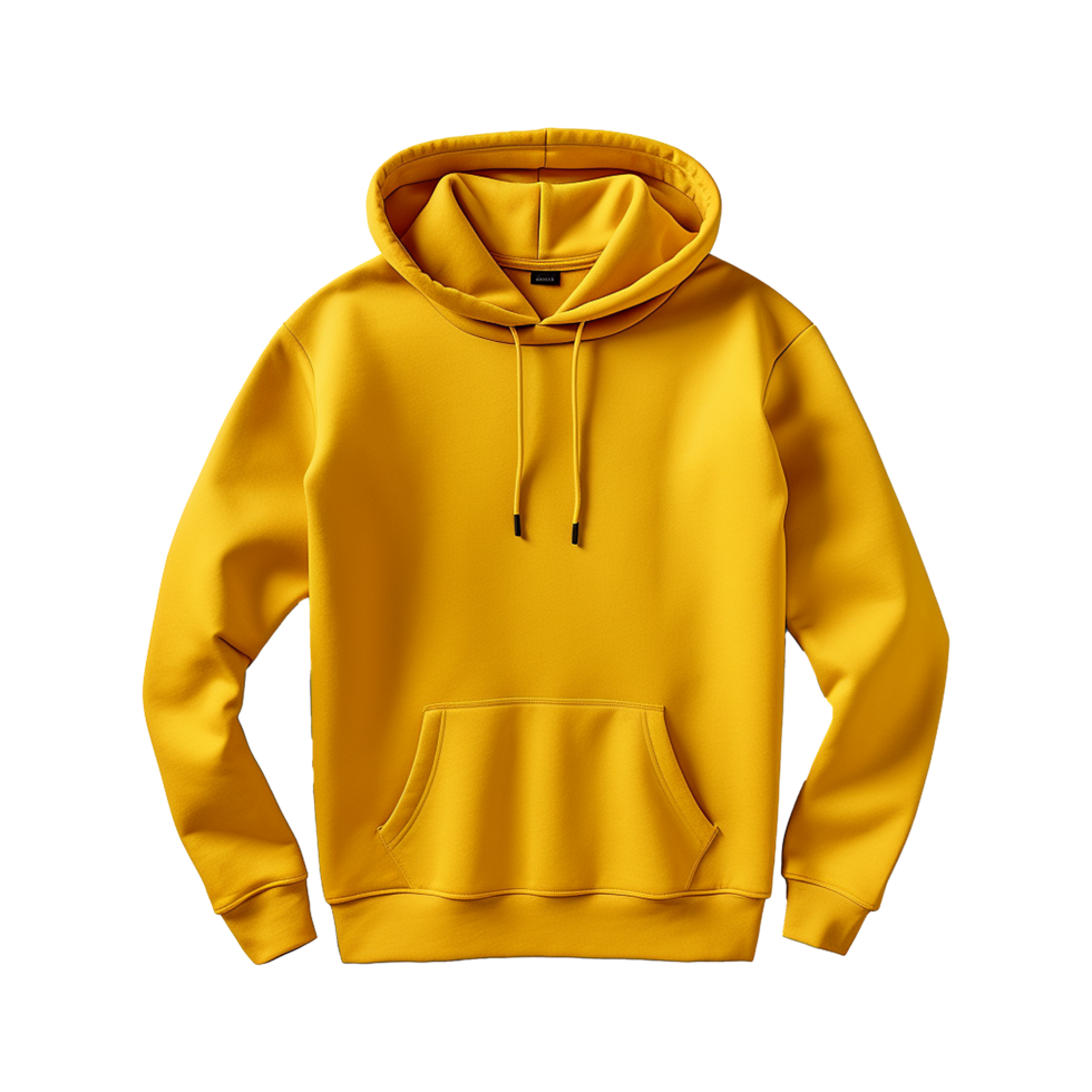 AI generated Yellow hoodie isolated on transparent background png