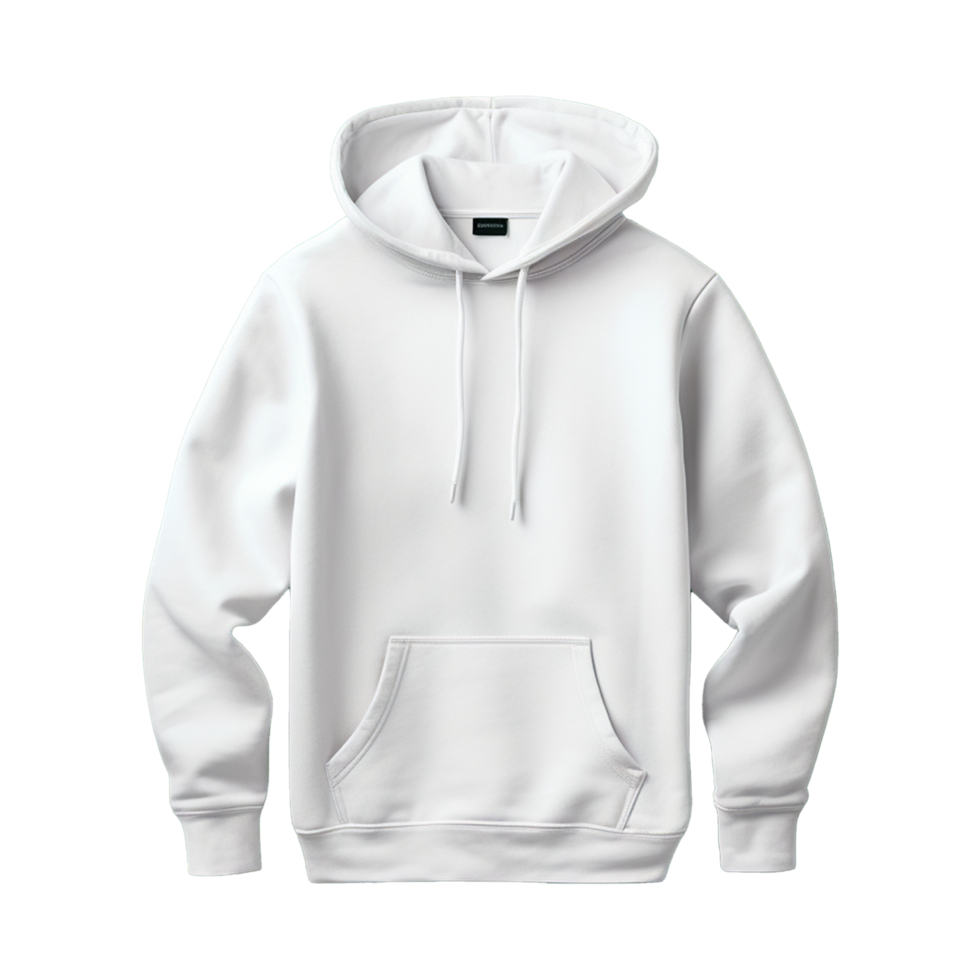 AI generated White hoodie isolated on transparent background png