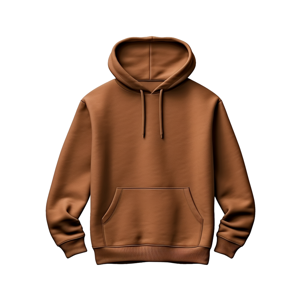 AI generated Brown hoodie isolated on transparent background png