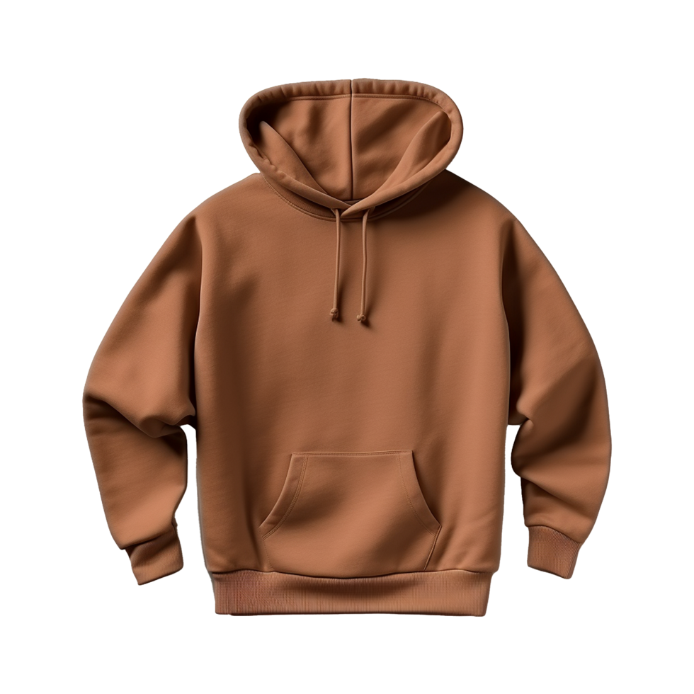 AI generated Brown hoodie isolated on transparent background png