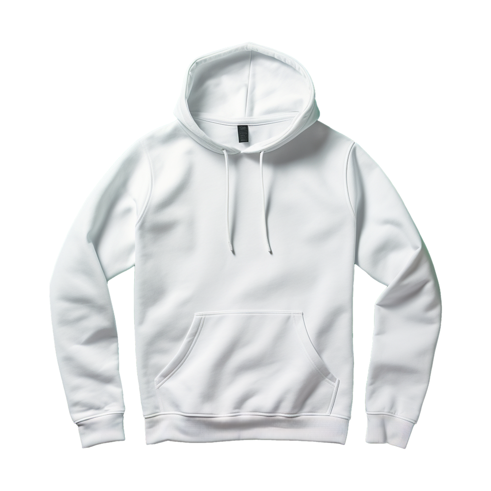 AI generated White hoodie isolated on transparent background png