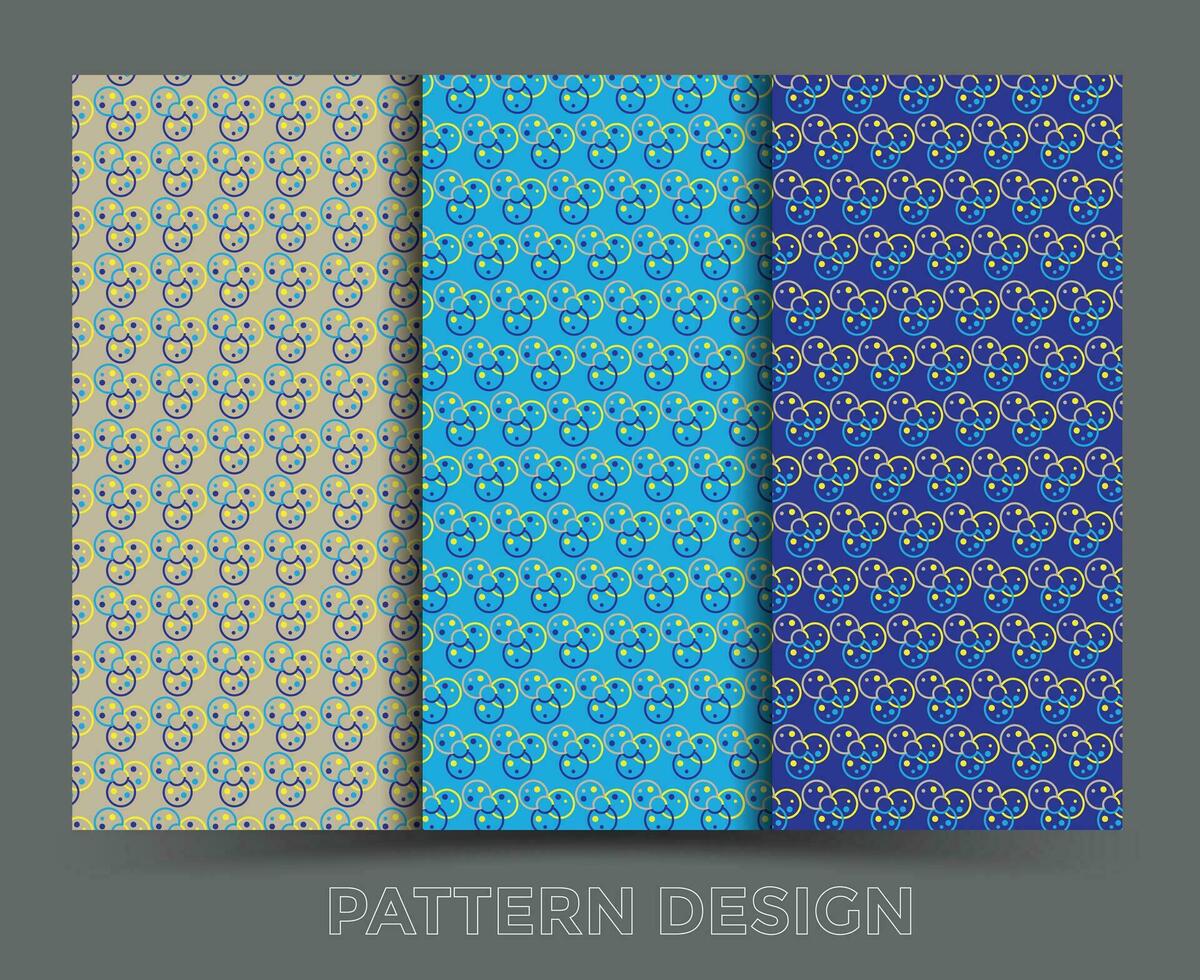 Tri-Fold Abstract Rectangle  shape overlapping dimensional geometric seamless pattern, use for template, material, element, ornament background with three style background vector