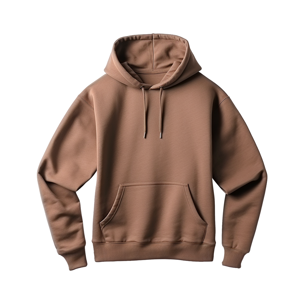 AI generated Brown hoodie isolated on transparent background png