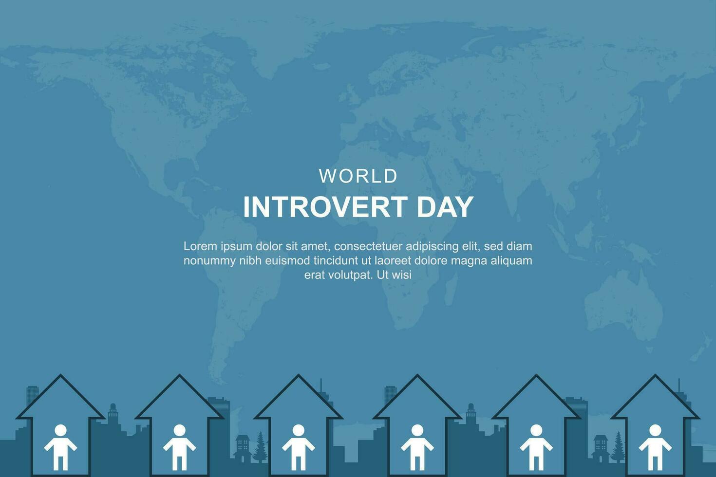 World Introvert Day background. vector