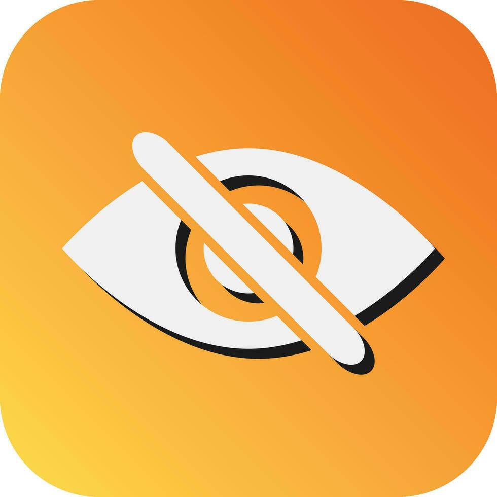 Visibility Off Vector Glyph Gradient Background Icon For Personal And Commercial Use.