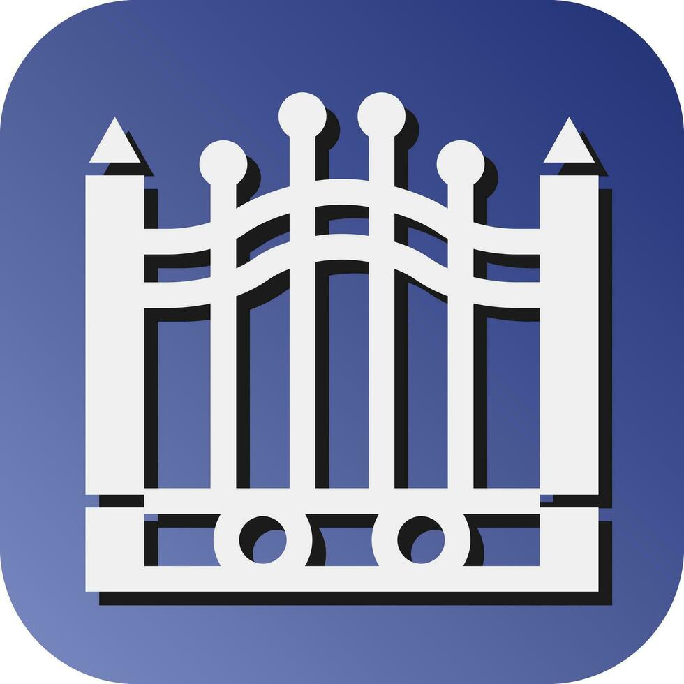 Gate Vector Glyph Gradient Background Icon For Personal And Commercial Use.