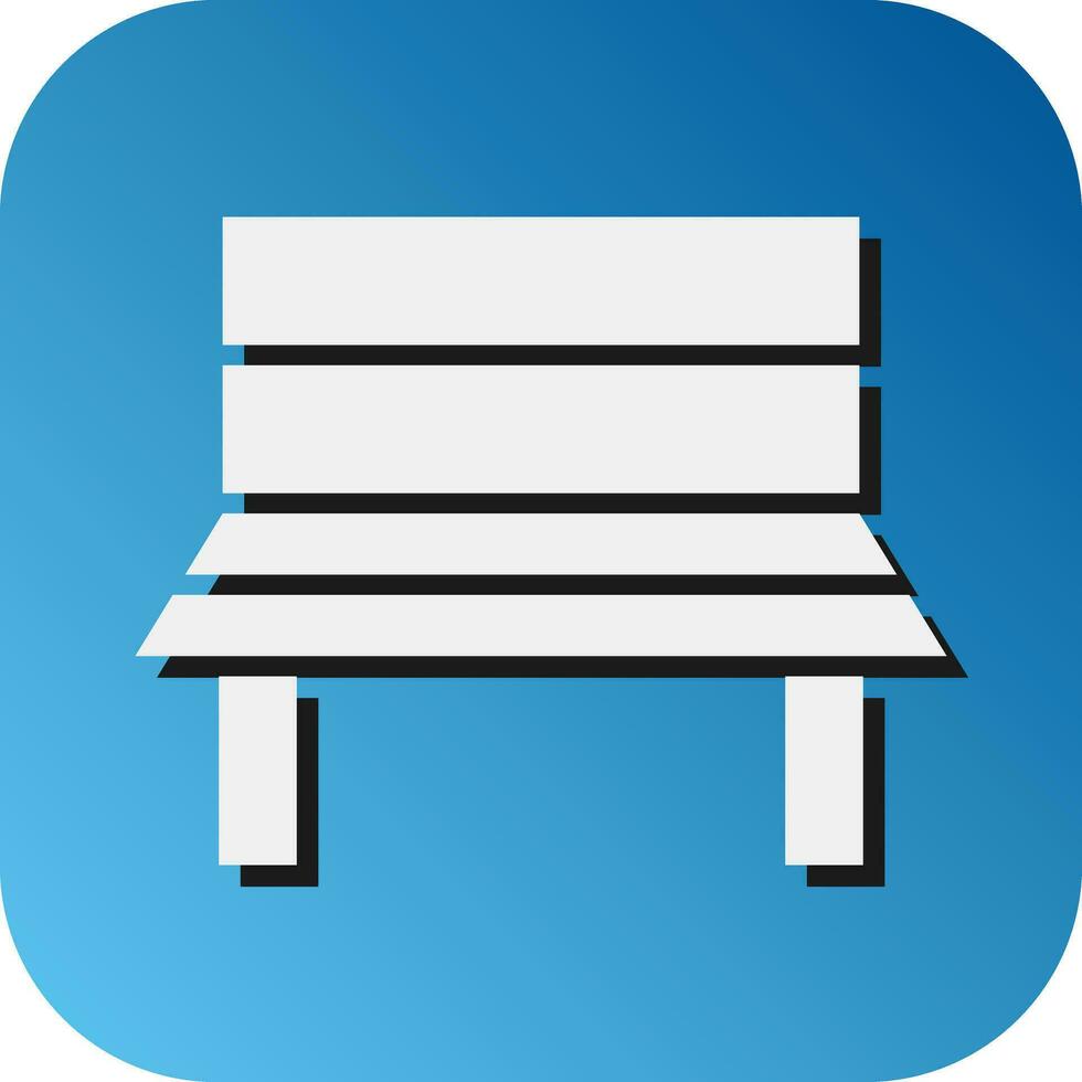 Bench Vector Glyph Gradient Background Icon For Personal And Commercial Use.